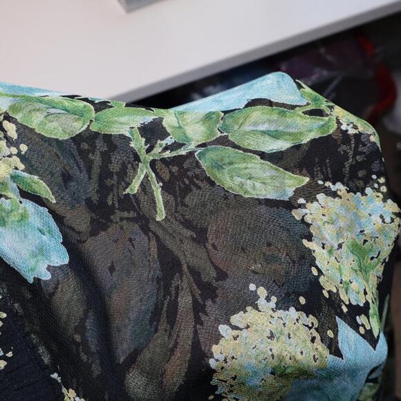 Reversible Floral Maxi Skirt Chiffon Boho Whimsigoth Fairy Retro Prairie Sz‎ M - Picture 5 of 6